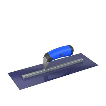 Bon Tool Ultra Flex Blue Steel Finishing Trowel - Square End 14" x 5" with Comfort Wave Handle 67-322